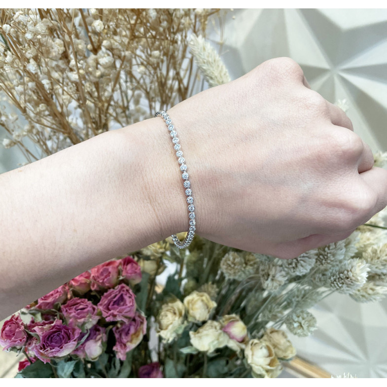 RIVIERE CHATON Bracciale di diamanti 2.20Ct. 26910260131