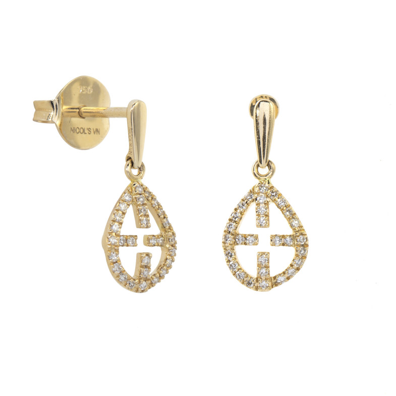Boucles d'oreilles croix creuse en or PETITS DÉTAILS 29210512121