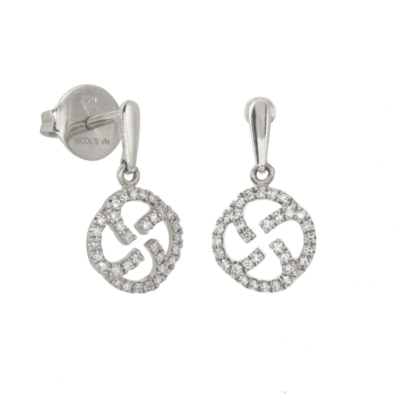 Gold Templar Seal Earrings LITTLE DETAILS 29210513021