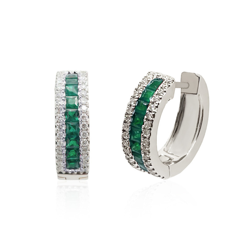 Smaragdohrringe DIAMANTFARBE 14710370023
