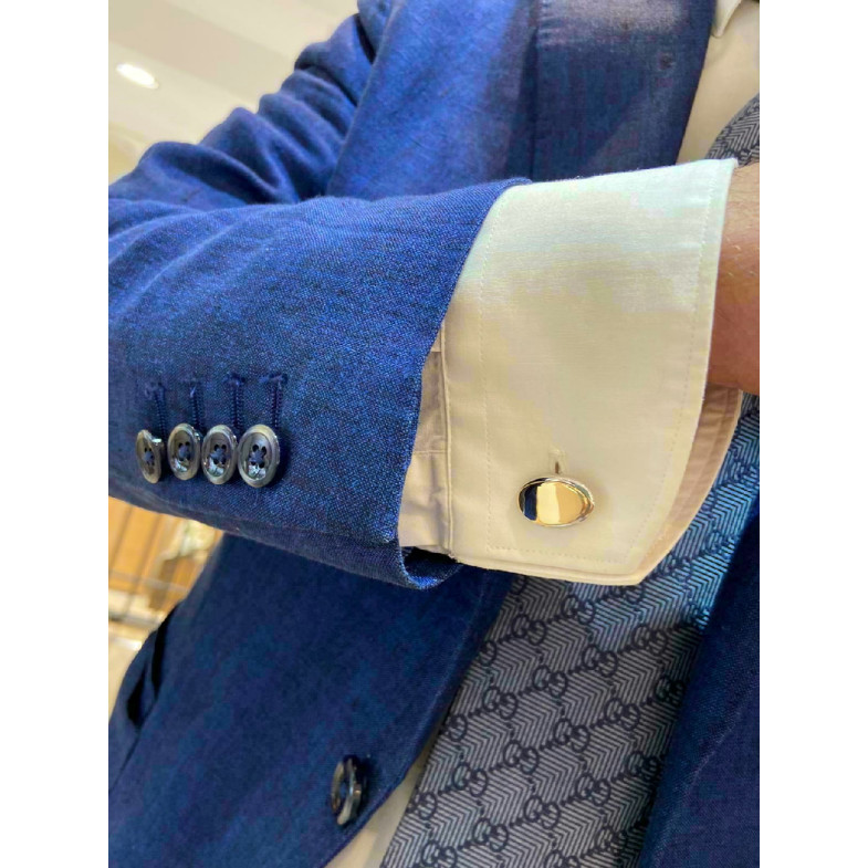 ENGRAVABLE Silver and Gold Cufflinks 33810112181