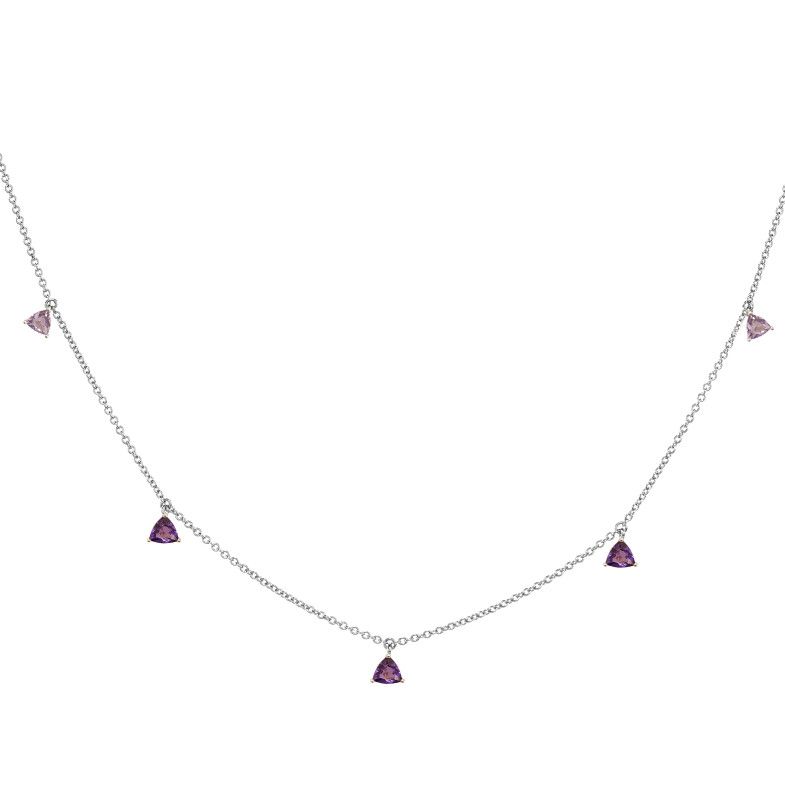Amethyst Stones Pendants Necklace TRILLON 14711190140