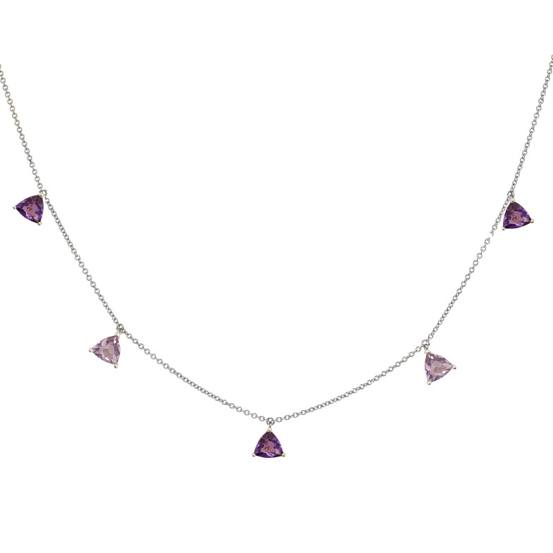 Amethyst Stones Pendants Necklace TRILLON 14711195140