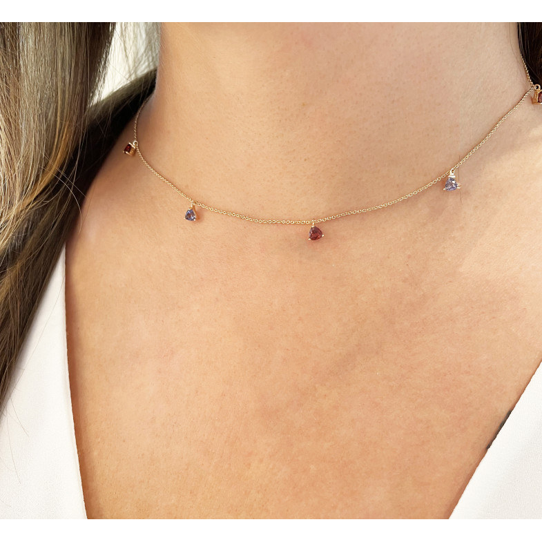 Necklace Pendants Grante Stones and Iolite TRILLON 14711190340