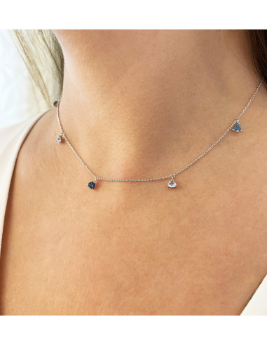 Colar pingentes Topaz azul TRILLON 14711190540