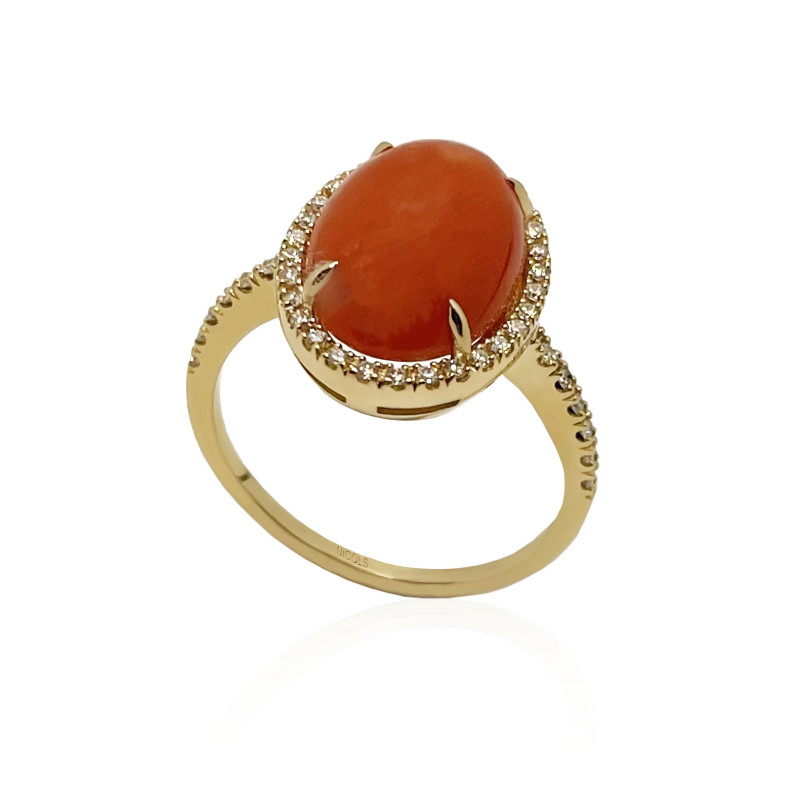 Korallenring Oval RED VELVET 99929805011