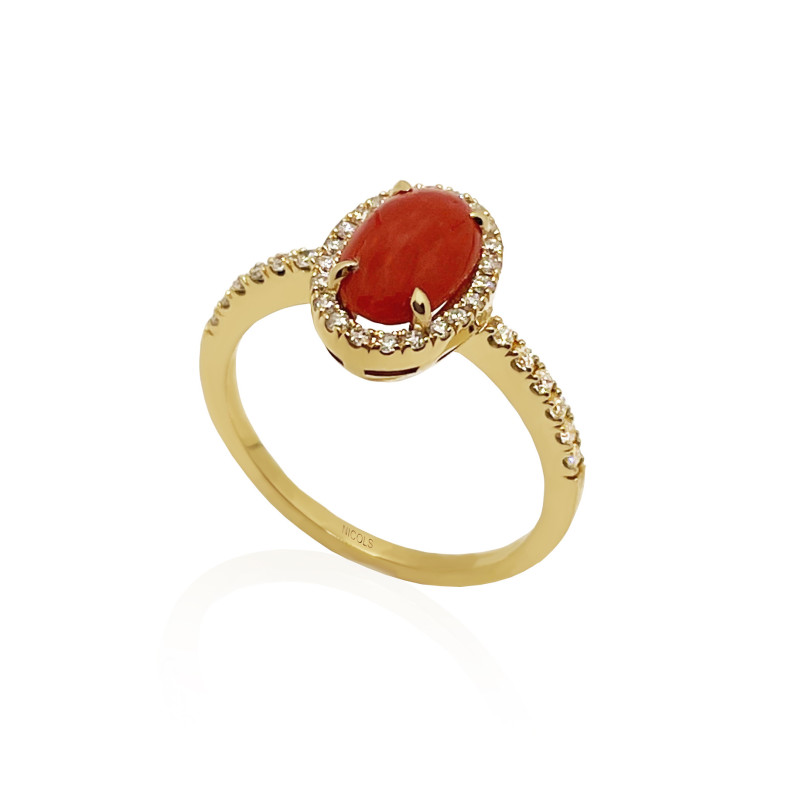Bague de corail Oval RED VELVET 99929807011