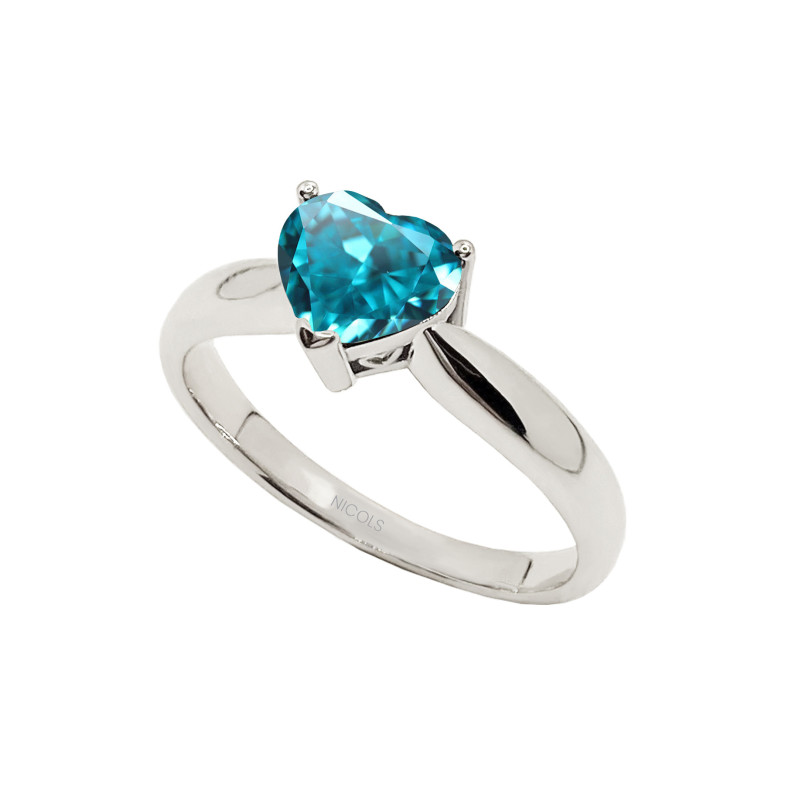 Cuore blu di Zircon Anello 0.90ct99928176518