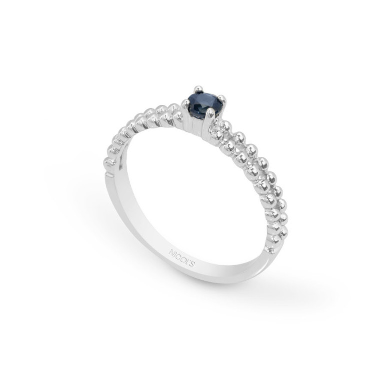 Anel Safira Azul SOLITAIRE BOLITAS 29210315214