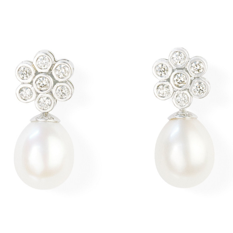 Diamond earrings 99928762021 PEARLS LADY