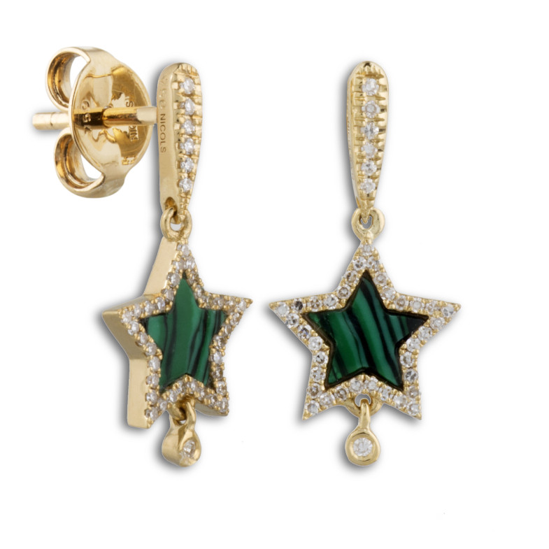 Boucles d'oreilles Malachite Or PIERRES OPAQUES 14711151121