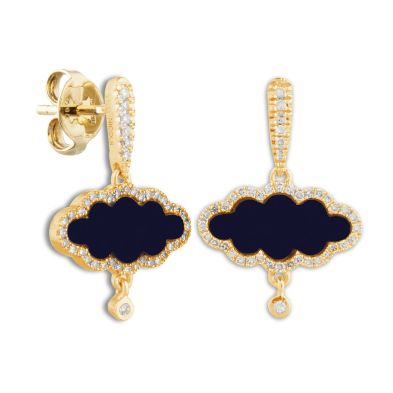 Boucles d'oreilles Or Onyx PIERRES OPAQUES 14711154221
