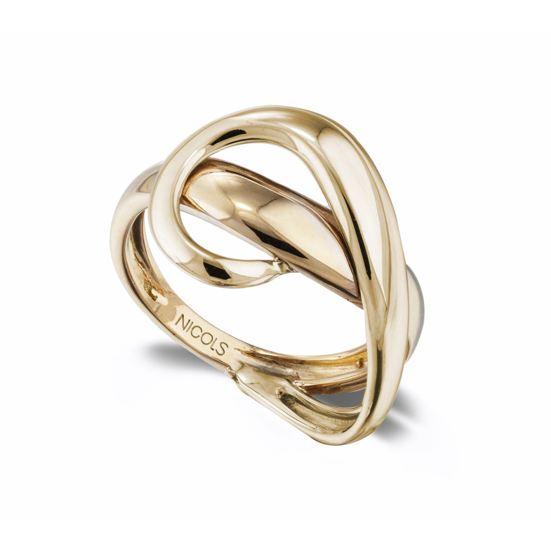 Golden Ring Sculcultural Concava Onda Latigo or jaune 35010022010