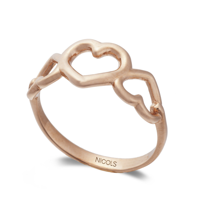 Bague en or BASIC GOLD TRIPLE FINAL HEART 35010072510