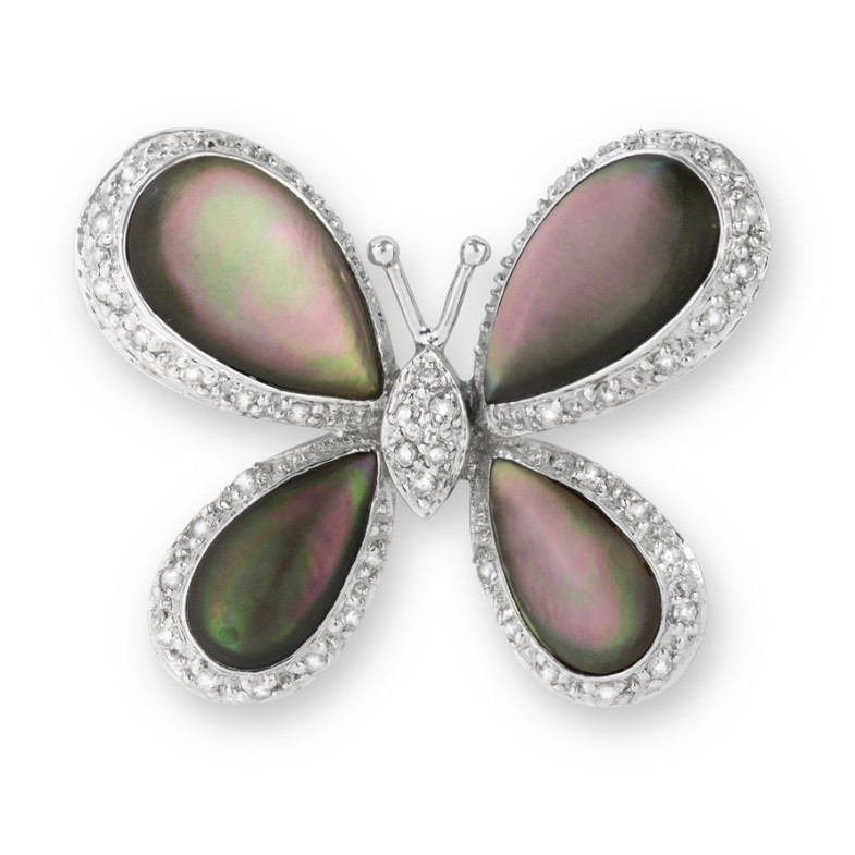 Gold and diamond brooch 20110230265 BUTTERFLY