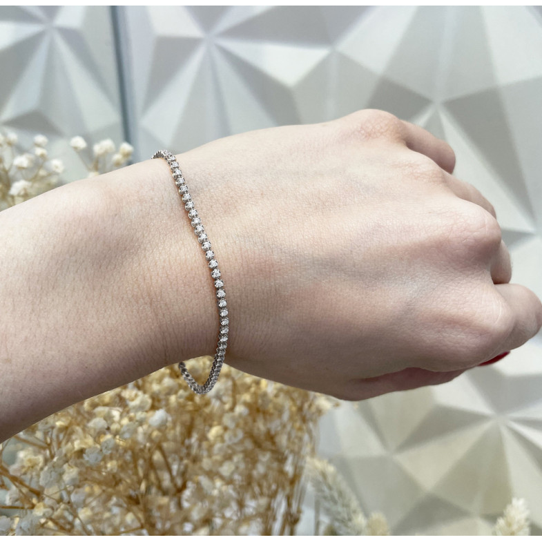 RIVIERE Armband mit rundem Diamant 1.10ct