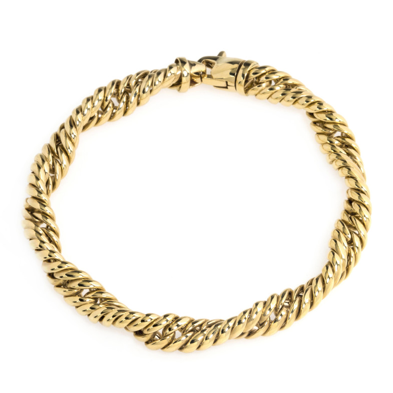 Pulsera Oro 18Kt Cordones Entrelazados 7mm 35210062030