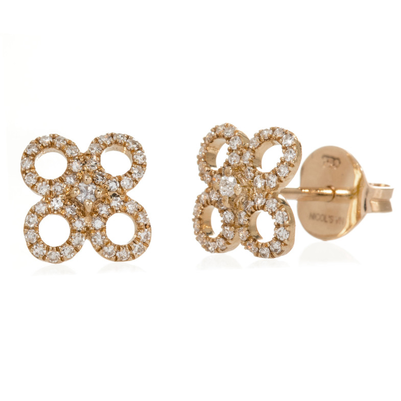 Orecchini Diamante Fiore LITTLE DETTAGLI