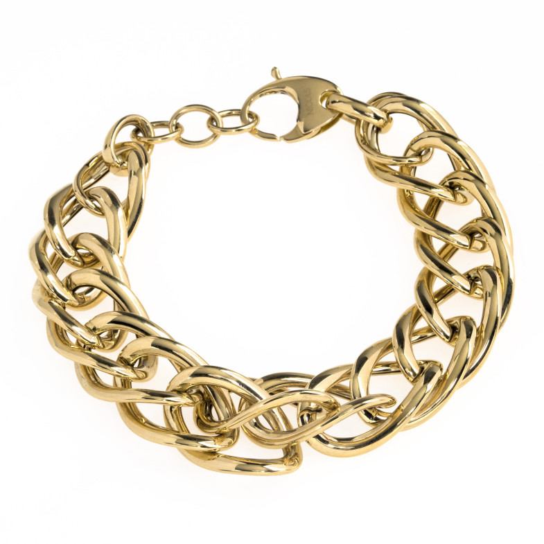 Grand bracelet plat serpent doré 35210091030