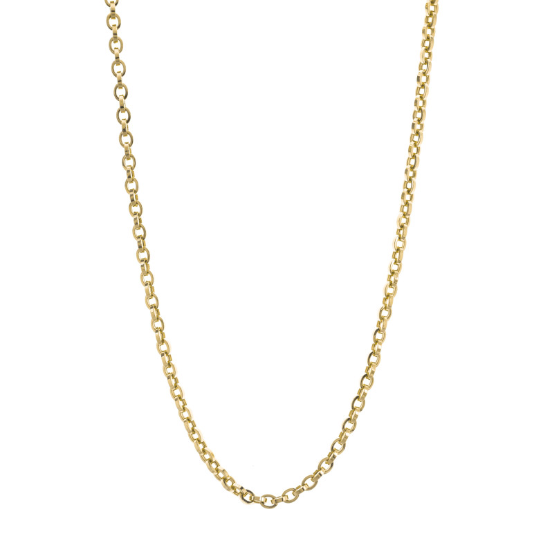 18kt Gold Chain OVAL FORSED LINK 35210055640