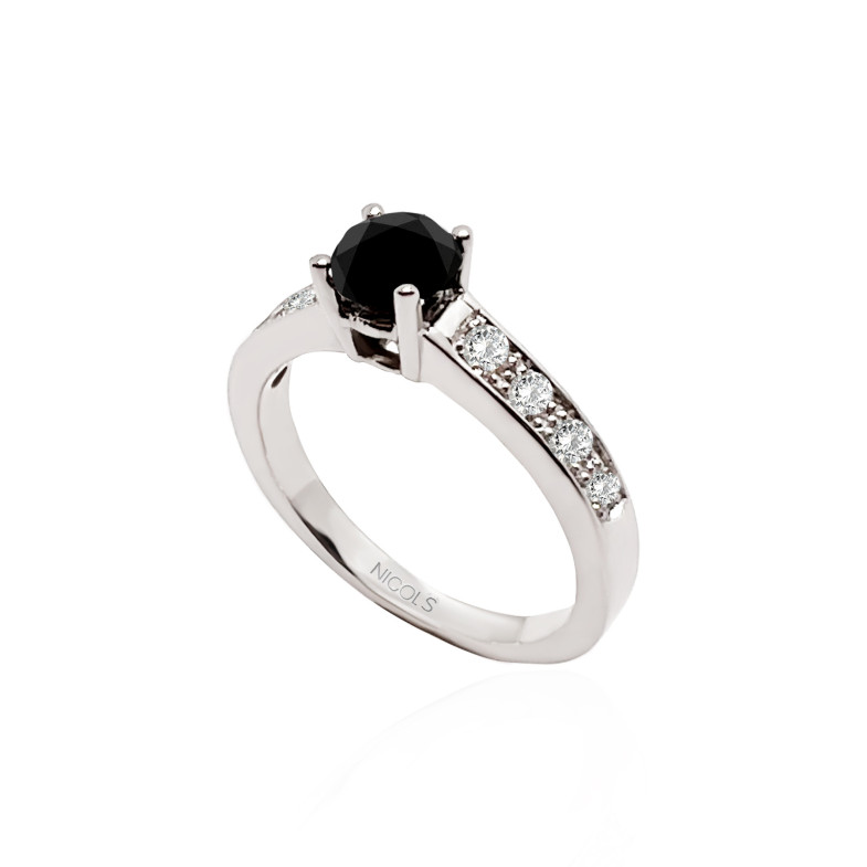 Anello di diamante nero AMELIE NOIR 0.65ct 99928650013