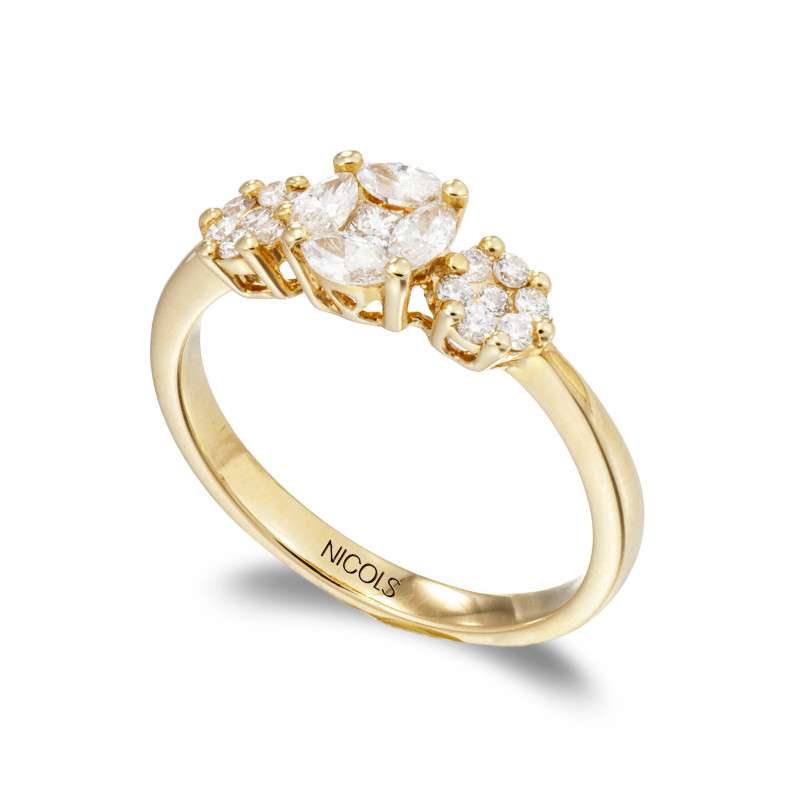 Anel de diamante roseta CLÁSSICO DIAMANTE 32810026111