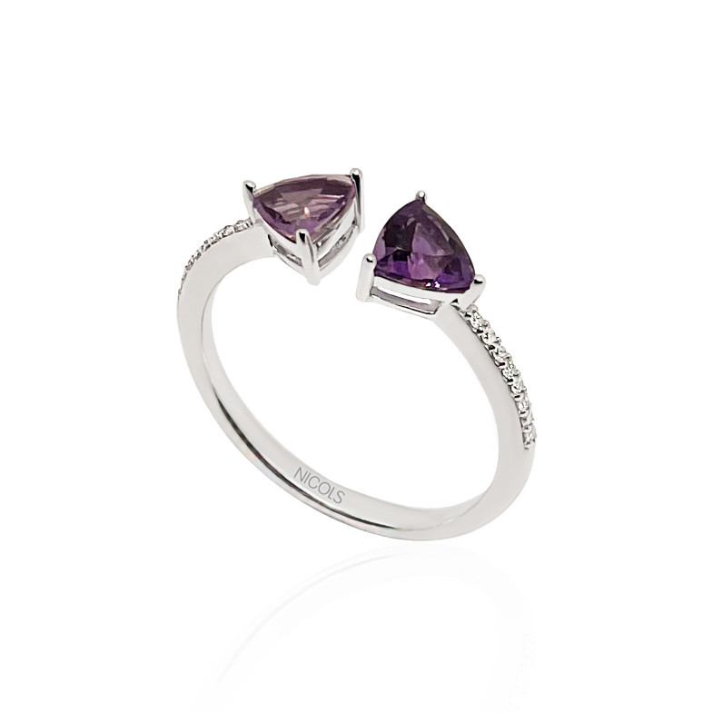 Amethyst Diamond Ring TRILLON 14711195111