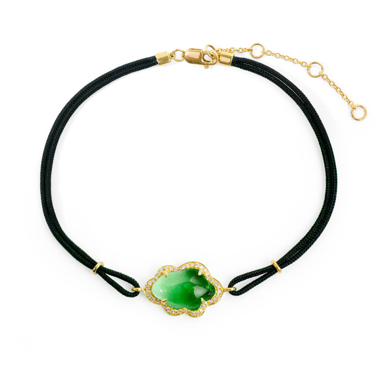 Grüner Granat und Diamant-Armband Nube NEU WAVE 14710811331