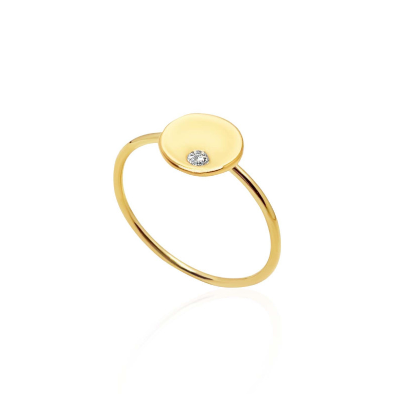 Anneau de diamant en or jaune 99929951011