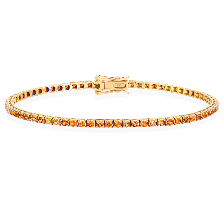 Bracelet saphir jaune 3.80ct Or jaune RAINBOW 26910295039