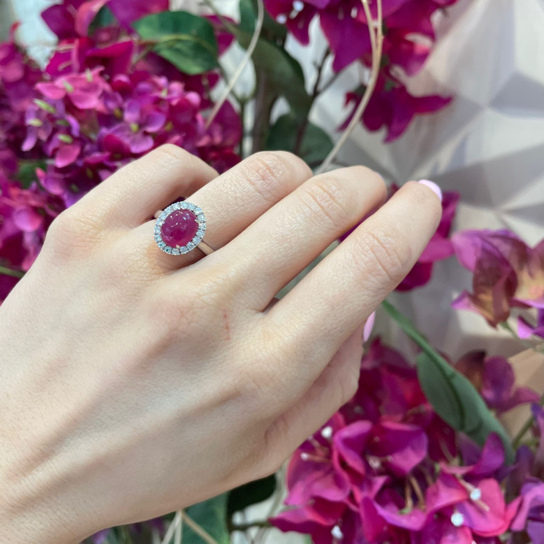 Ring Rubin UNRISE OVAL 3.40ct Weißgold 99929901011