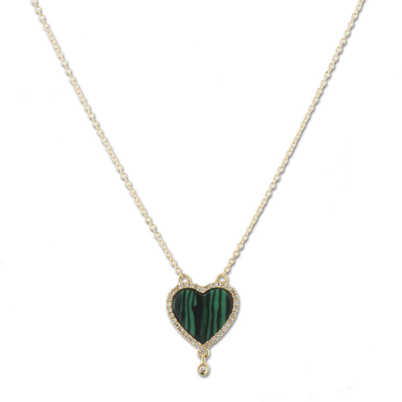 Gold necklace 14711153141 Malachite OPAQUE STONES
