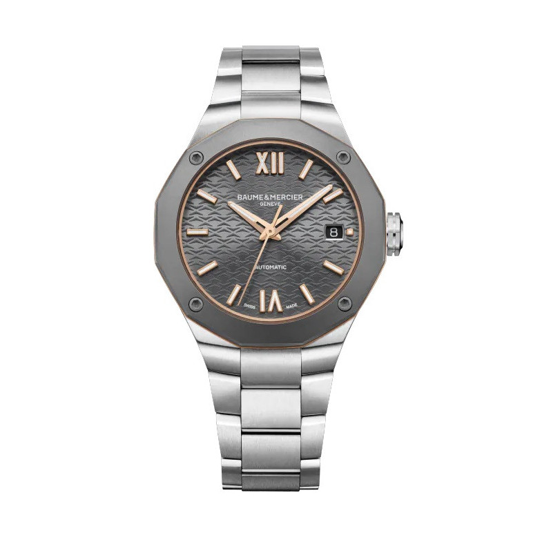 BAUME MERCIER RIVIERA 36MM STEEL AND TITANIUM AUTOMATIC 10661 M0A10661 MOA10661