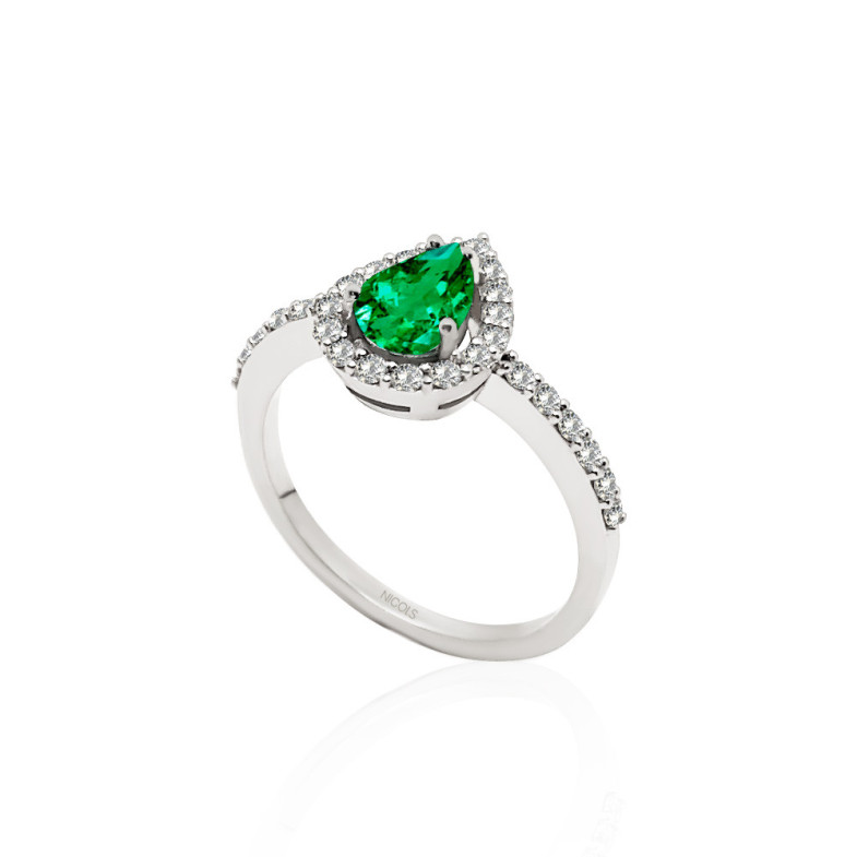 Smaragdring ENTWICKLUNG 0.69ct Weißgold 99929968012