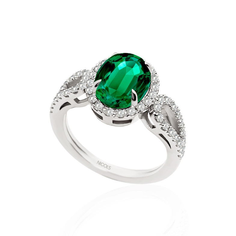 Anéis de esmeralda de anel JEWES ROYAL 999030513