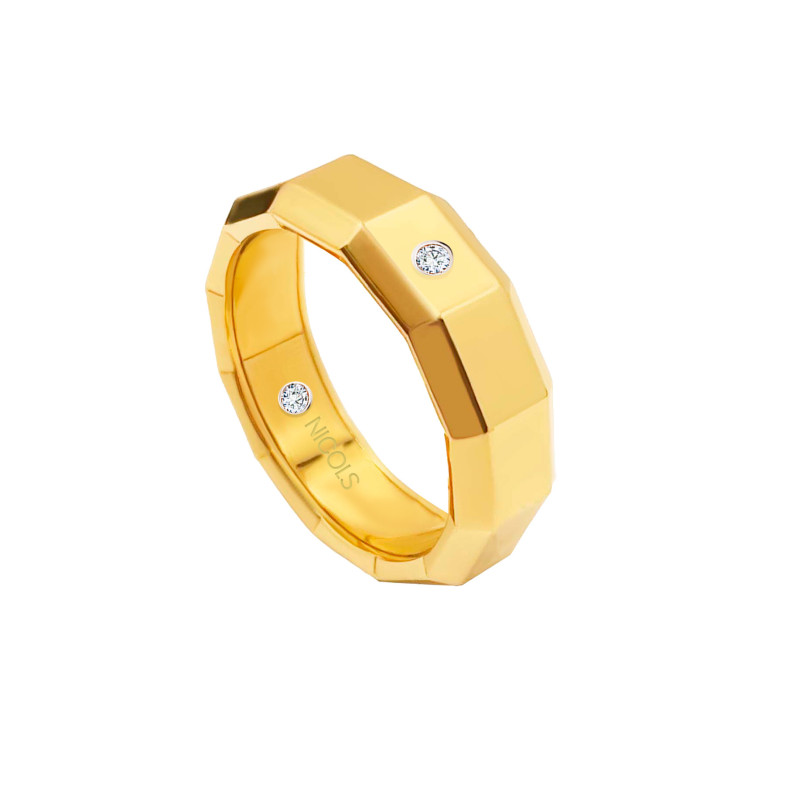 Alliance Man Jaune Or Diamant 5mm ZEUS 99929885210