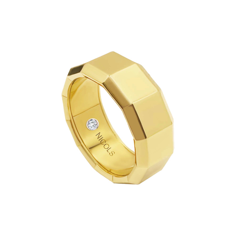 Alliance Homme Jaune Or Diamant 9mm ZEUS 99929880110