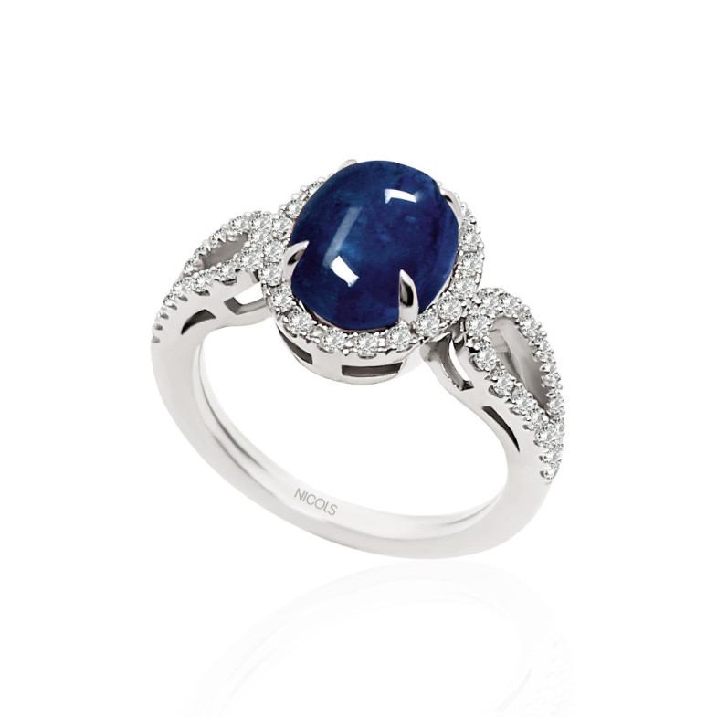 Sapphire Cabochon Diamond Ring ROYAL JEWELS 99929030113