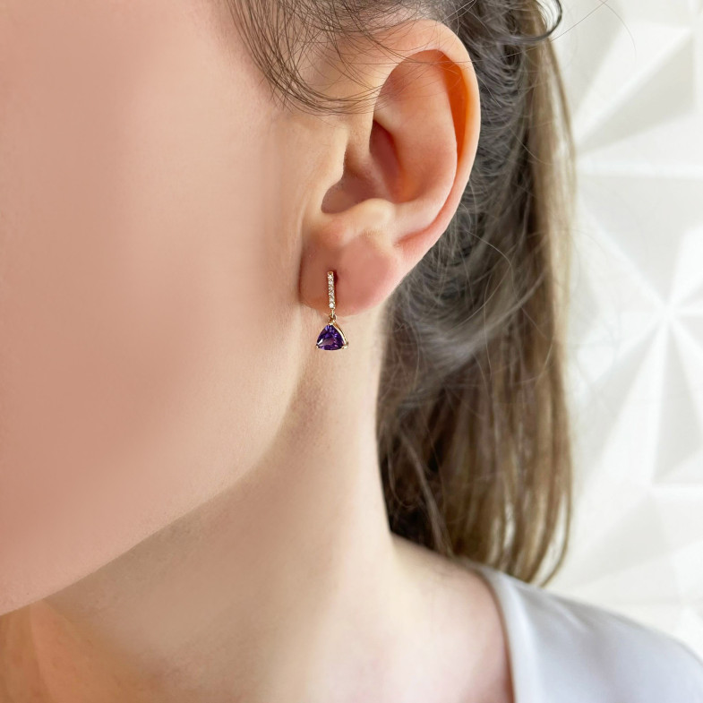 Orecchini TRILLON con Ametista e Diamanti 14711195021