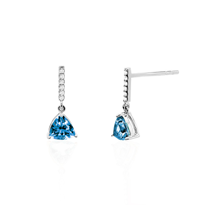 Topaz and Diamond Earrings TRILLON 14711195521