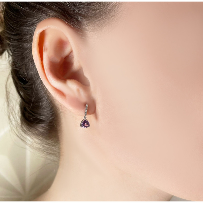Orecchini Ametista e Diamante TRILLON 14711195122
