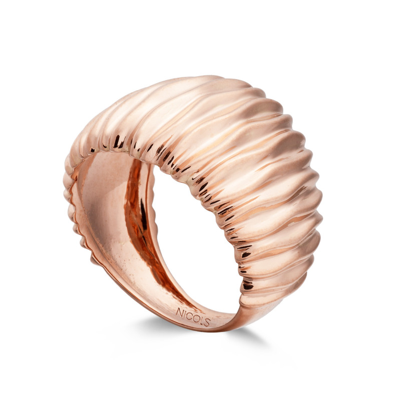 Gold ring 35010091110 CONVEX BASIC GOLD STRIPES