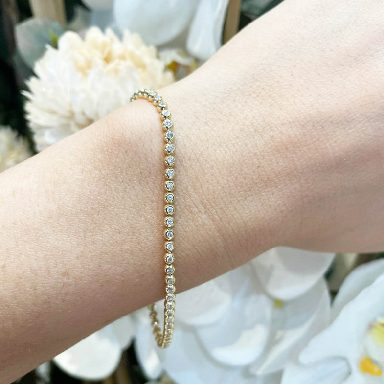 Diamond Bracelet RIVIERE CHATON 0.90Ct 26910260031