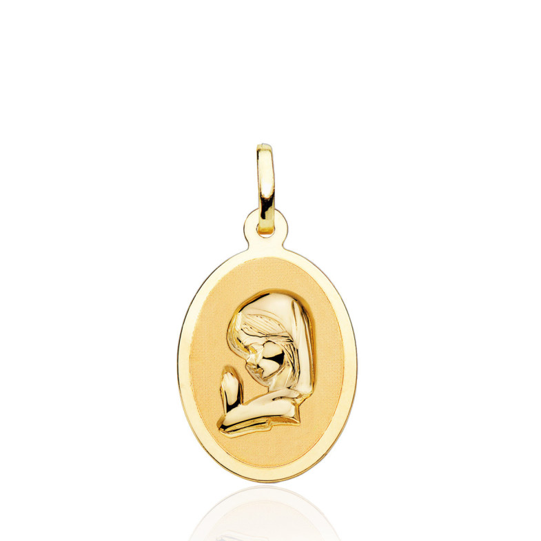 Medal 16mm Virgin Girl Oval Shinny Bezel 18kt 36210581652
