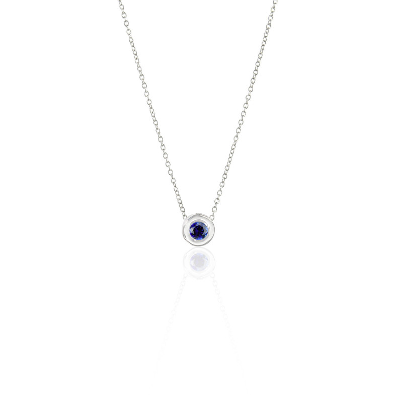 Sapphire Pendant 0.20 LADY White Gold and Chain 99922895144