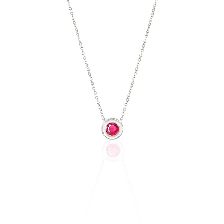 Ruby Pendant 0.50 LADY White Gold and Chain 99922895743