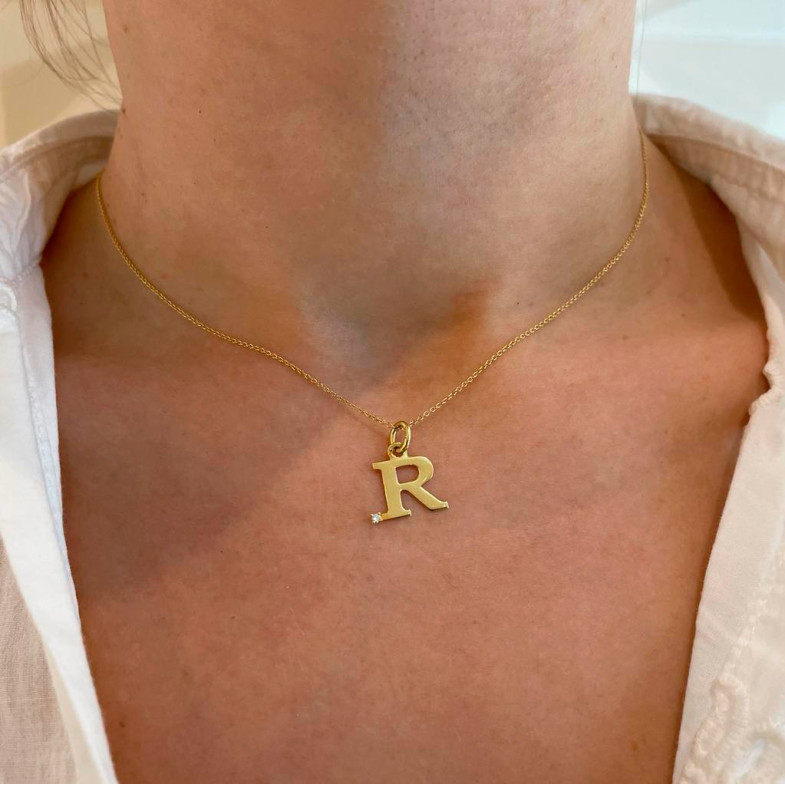 Collier initial R DOT DIAMOND 14710506741