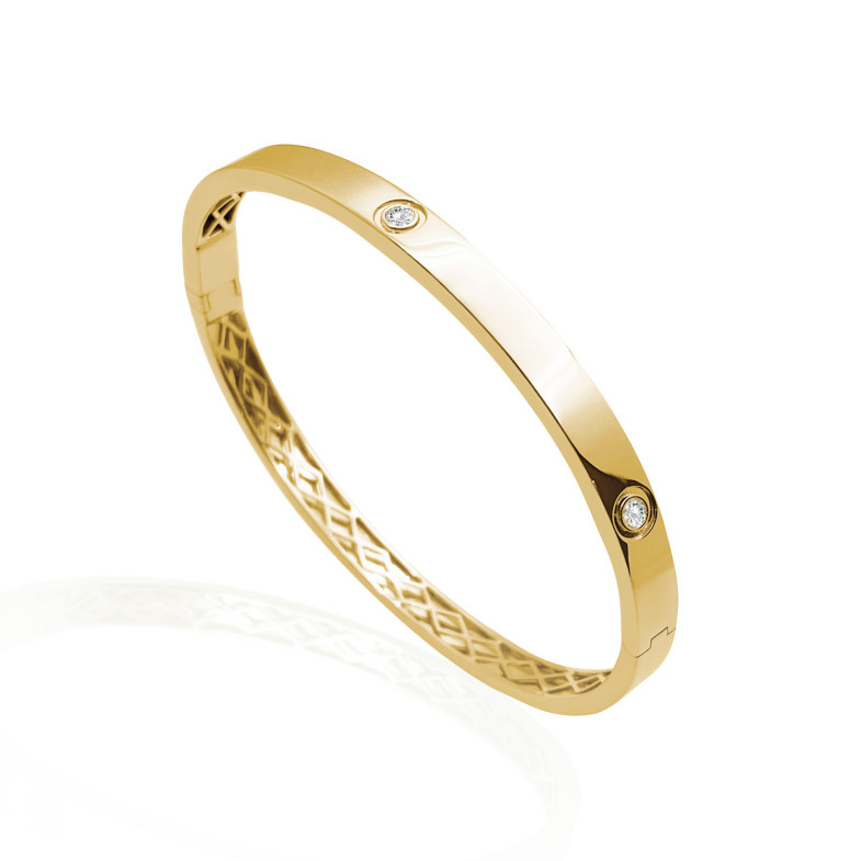 Yellow Gold and Diamond Bracelet Armonía Screws 5mm 13711050131