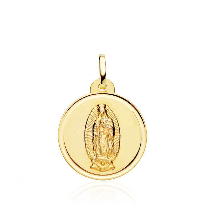 Medaille 20 mm Mexikanische Jungfrau von Guadalupe 18 Karat 36212002052