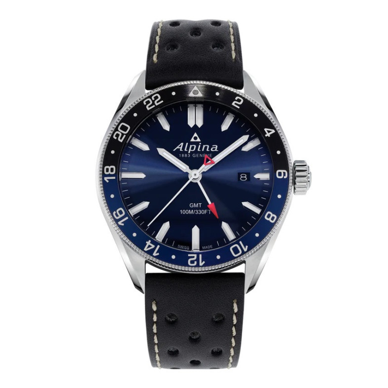 ALPINA ALPINER QUARTZ GMT NAVY BLUE AL-247NB4E6